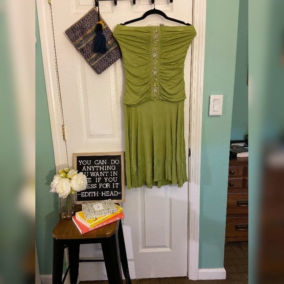 Green bodycon/aline dress - Picture 1 of 2